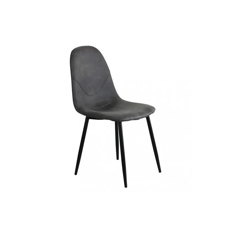 Gratis Retour Sedia in ecopelle moderna grigio scuro - Avril