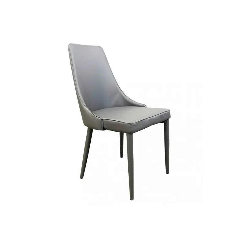 Aanbieding Sedia in ecopelle grigio scuro - Camille