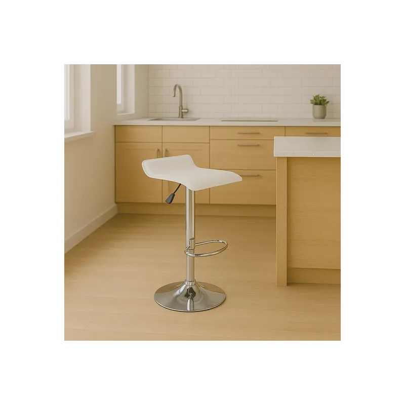 Fabrieksprijs Sgabello in ecopelle bianco altezza regolabile - Jake