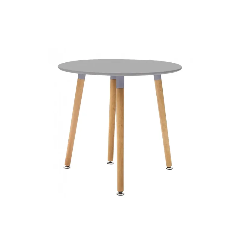 Gereduceerde Prijs Tavolo tondo 80 cm grigio con gambe in legno - Lione