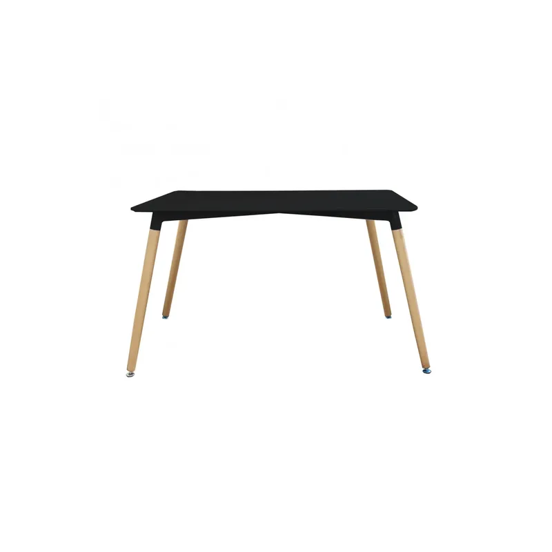Tavolo da pranzo nero con gambe in legno 120x80 cm - LIONE Actieprijs