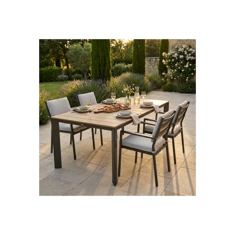 Tavolo da esterno allungabile 215/280cm con doghe effetto legno - Sacramento Rechtstreeks Van De Fabrikant