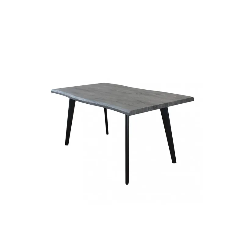 Tavolo da pranzo 160x90 antracite effetto legno - Dalbert Finale Uitverkoop