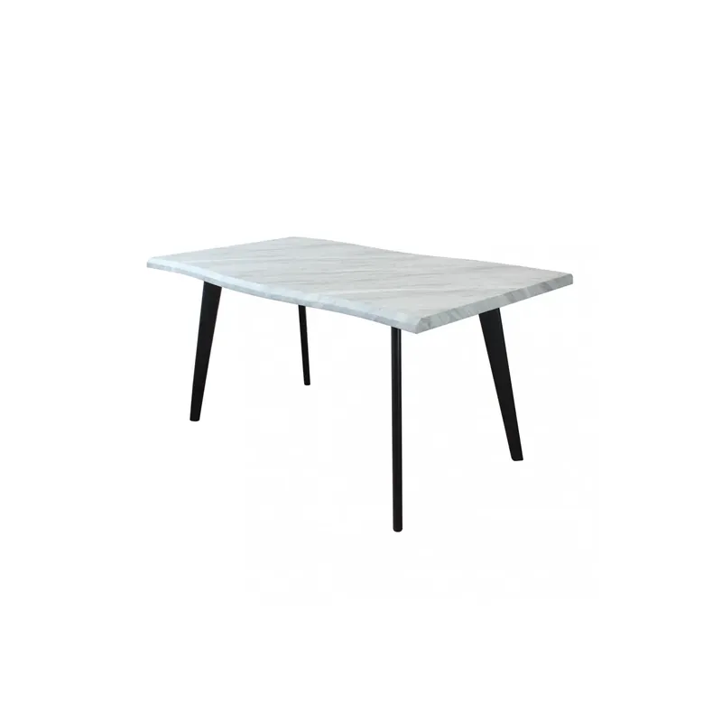 Gereduceerde Prijs Tavolo da pranzo 160x90 grigio effetto pietra - Dalbert