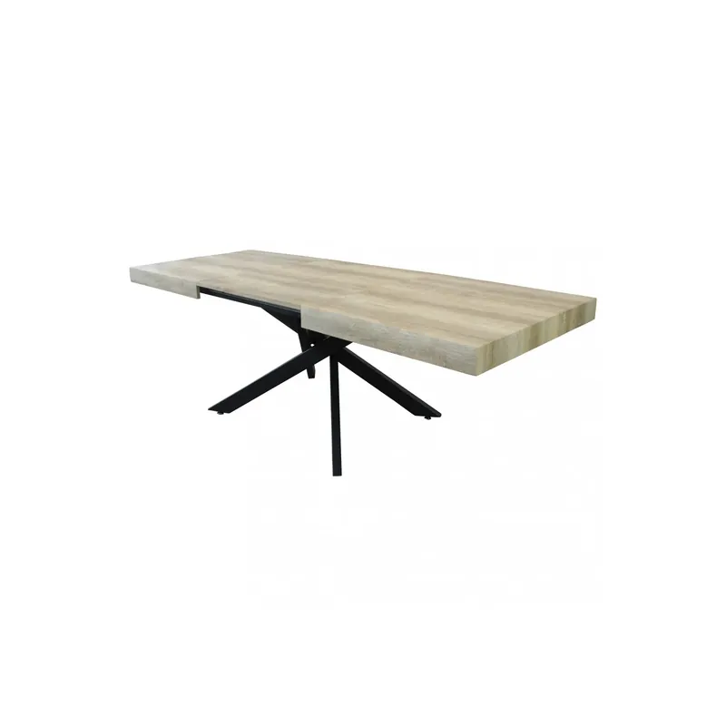 TAVOLO ALLUNGABILE DARREN NATURALE NODATO STRUTTURA NERA 160/240 X 90 Goedkoop