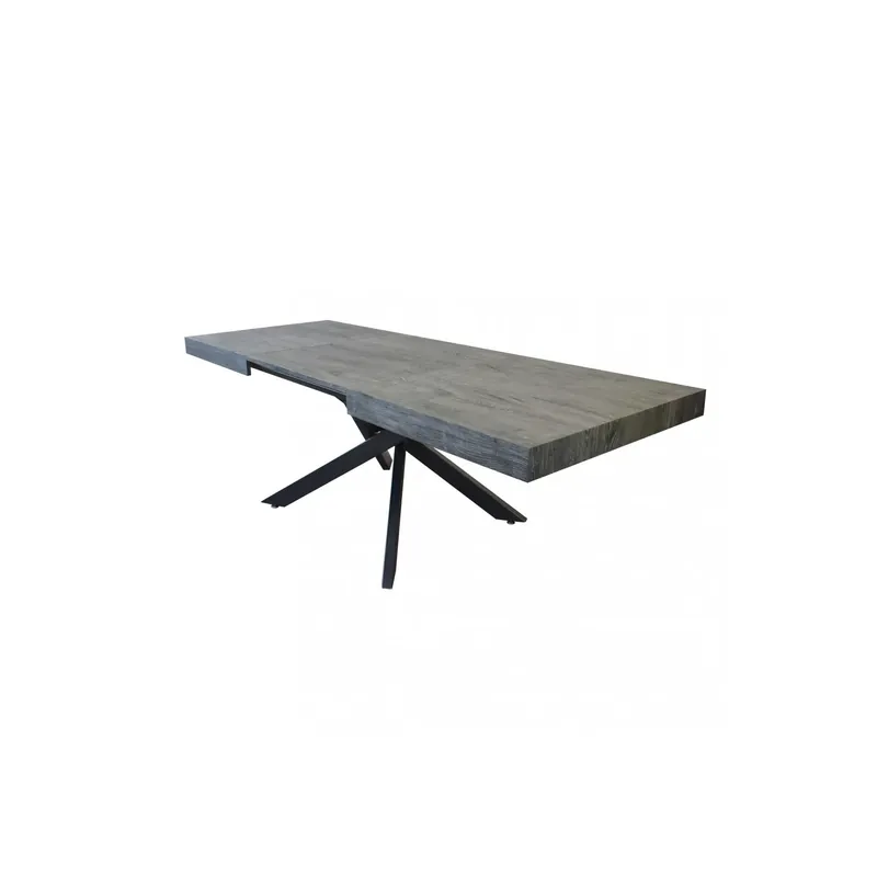Voordeelprijs TAVOLO ALLUNGABILE DARREN ANTRACITE EFFETTO LEGNO STRUTTURA NERA 160/240 X 90