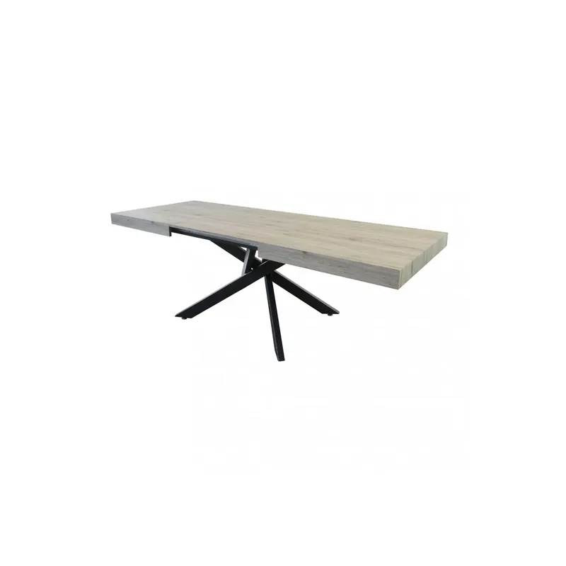 TAVOLO ALLUNGABILE DARREN NATURALE CON VENATURE STRUTTURA NERA 160/240 X 90 Meest Verkocht