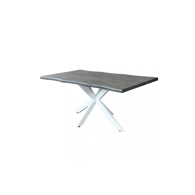 Tavolo da pranzo 160 cm antracite effetto legno con struttura bianca - Floyd Snelle Levering