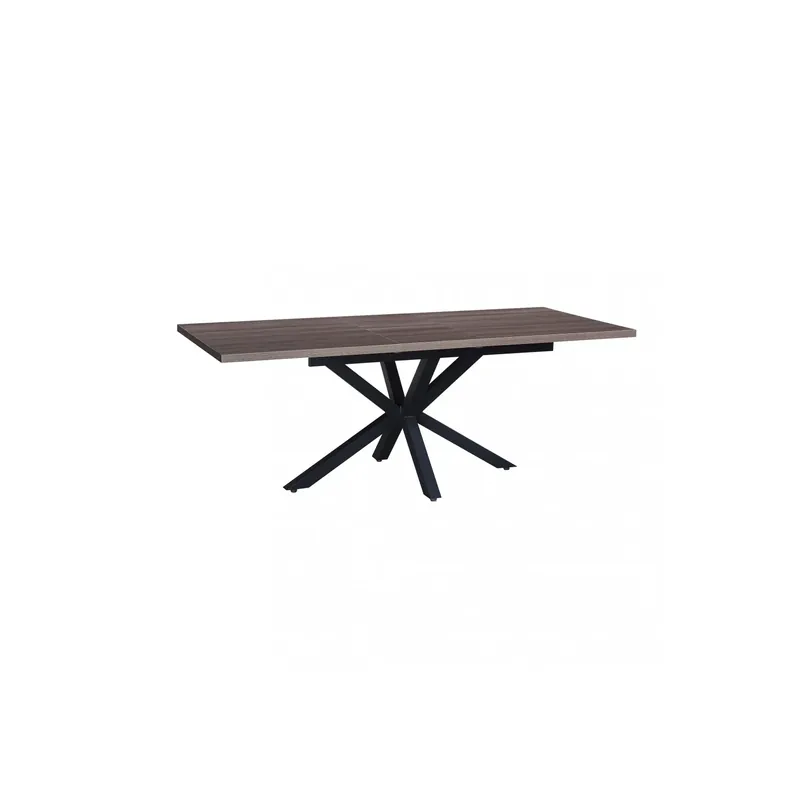 Koop Online TAVOLO ALLUNGABILE GARFIELD GRIGIO EFFETTO CEMENTO STRUTTURA NERA 160/200 X 90