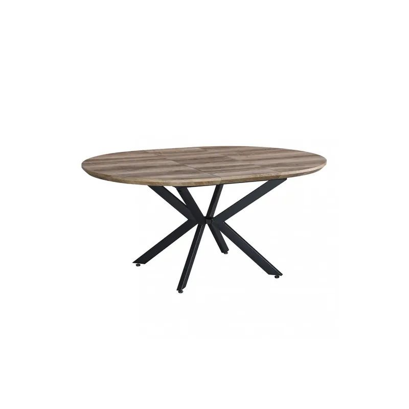 Favoriet TAVOLO ROTONDO ALLUNGABILE GARRY NATURALE NODATO STRUTTURA NERA 120/160 X 120