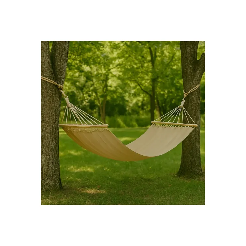 Gecertificeerd Amaca da giardino in cotone 200x150 cm Beige portata 150Kg