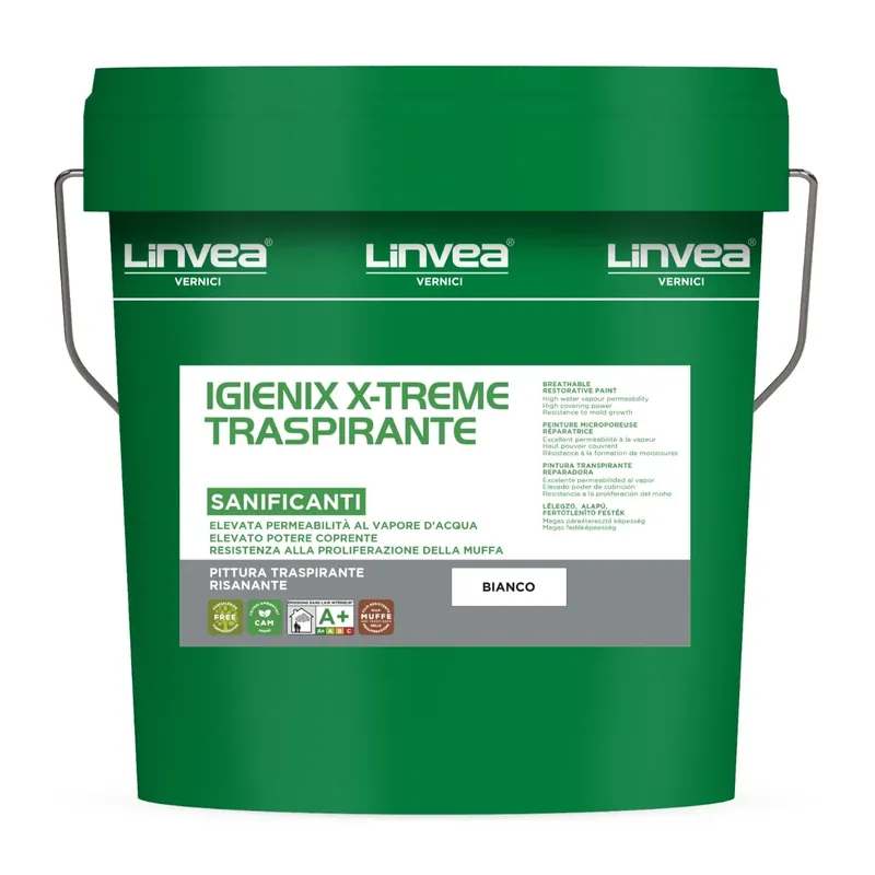 Pittura traspirante risanante IGIENIX X-TREME TRASPIRANTE Linvea Meest Verkocht