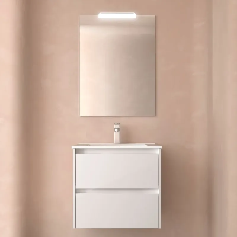 Mobile sospeso bagno bianco lucido 60x46cm Noja 600 Salgar Competo Premium