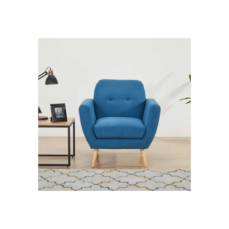 Betaalbaar Poltrona in tessuto blu 84x79x86 h - BURTON