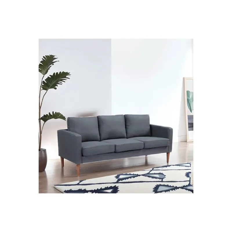 Divano 3 posti in tessuto grigio scuro 180x73cm - RAMSEY Beperkt Aanbod