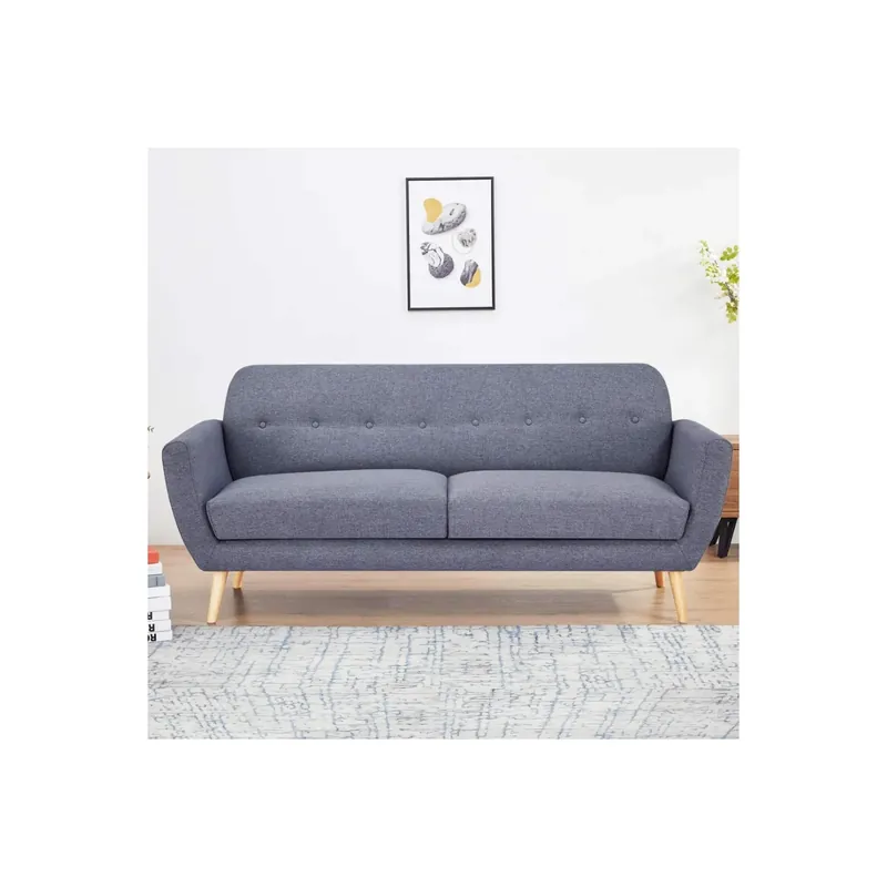 Divano 3 posti in tessuto grigio - BURTON Merkproduct