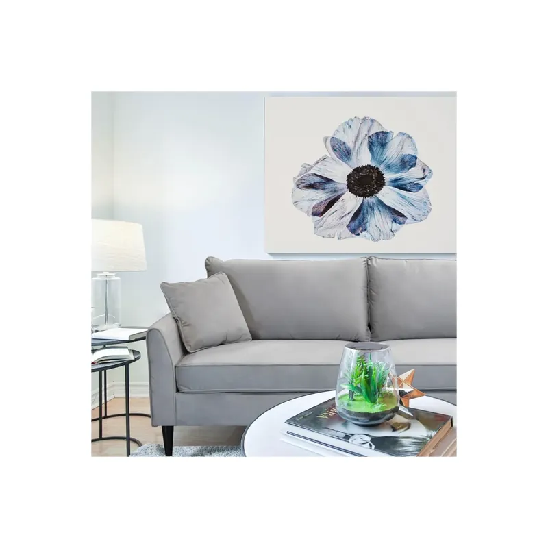 Divano in velluto tortora 3 posti 196x81cm - CHANDLER Snelle Levering