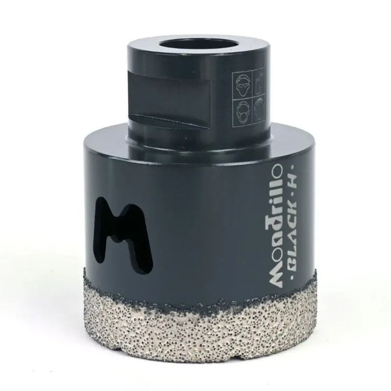 Seizoensaanbieding Foretto a secco per gres marmo e ceramica HIGH BLACK D55mm Montolit