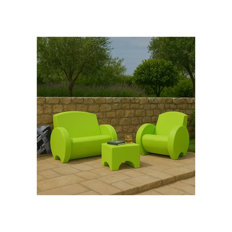 Flitsaanbieding Divano da giardino verde biposto Sunset Kloris