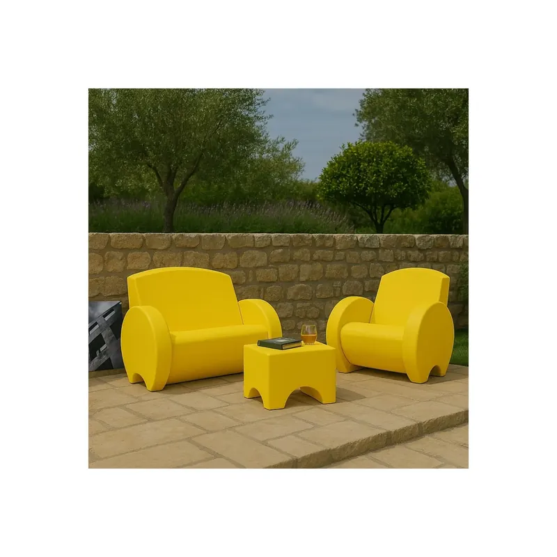 Divano da giardino giallo biposto Sunset Kloris Lage Prijs