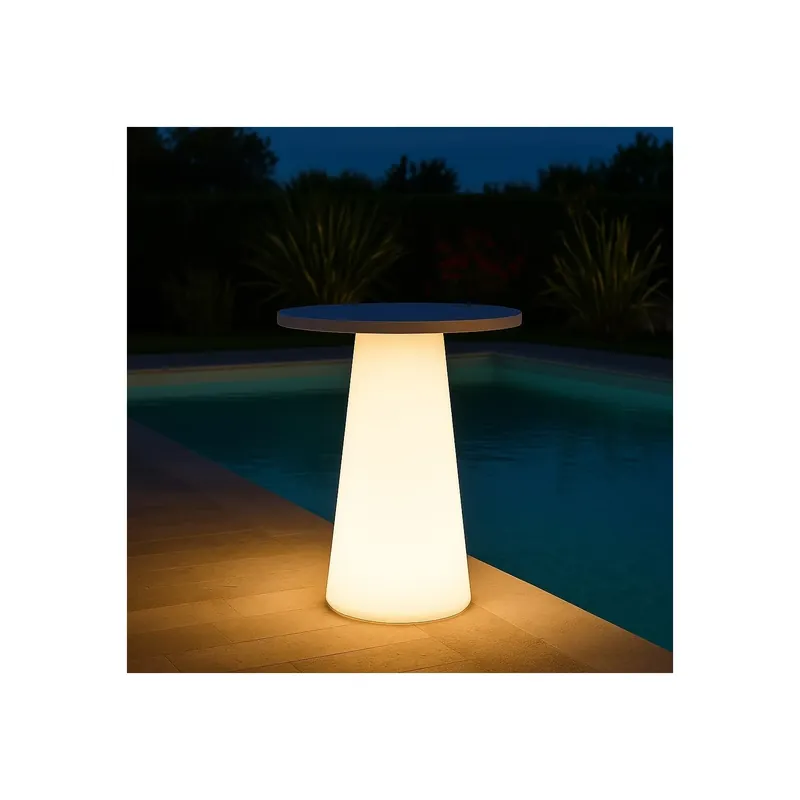 Tavolo alto led top grafite in polietilene Mikò 2.0 Speciale Aanbieding