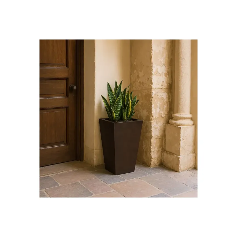Portavaso liscio da giardino h 66 cm in polietilene Egizio Kloris Laatste Versie