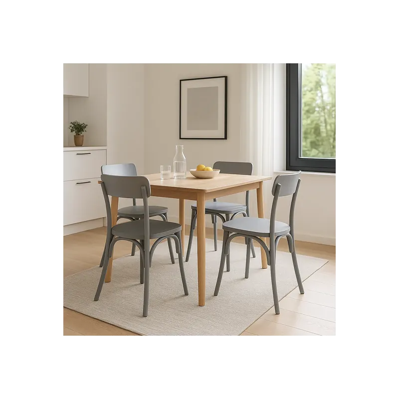 Meest Verkocht Sedia in legno di olmo con finitura anticata grigio - Polly