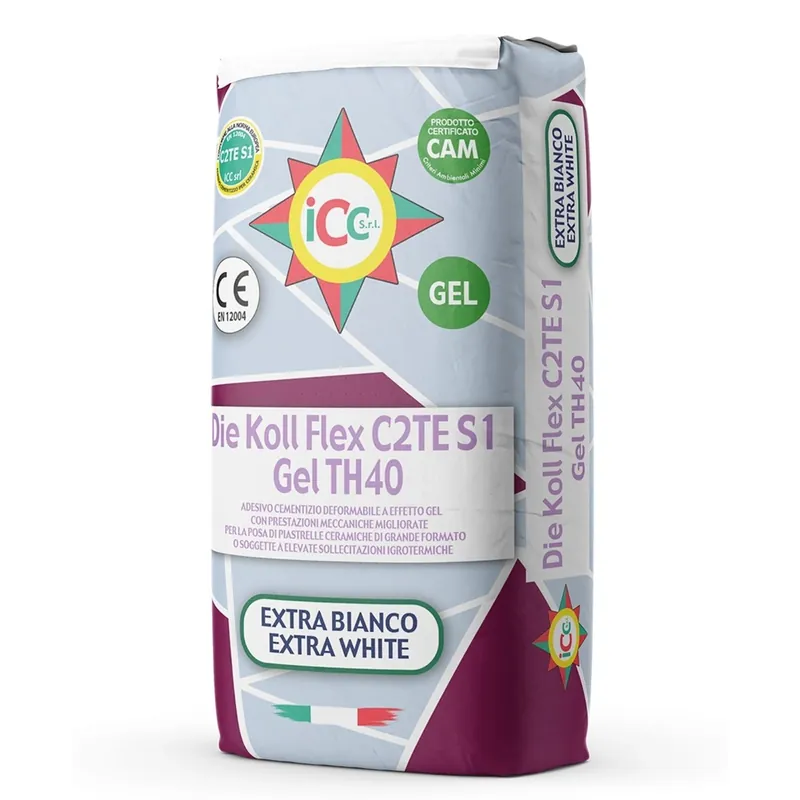 Collante bianco gel flessibile per piastrelle Die Koll Flex C2TE S1 TH40 Laatste Versie