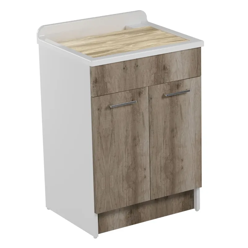 Lavatoio Colavene 60x60cm Jollywash con cesto portabiancheria rovere primitivo Gereduceerde Prijs