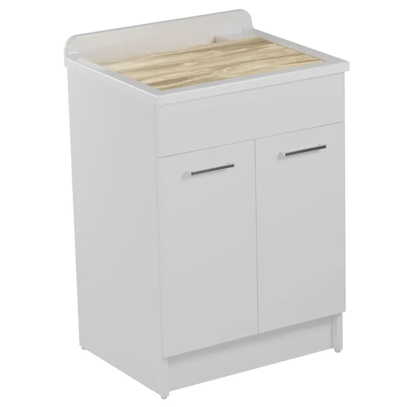 Lavatoio Colavene 60x60cm Jollywash con cesto portabiancheria bianco opaco Hoge Kwaliteit