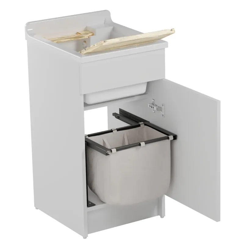 Lavatoio Colavene 45x60cm Jollywash con cesto portabiancheria bianco opaco Must-Have