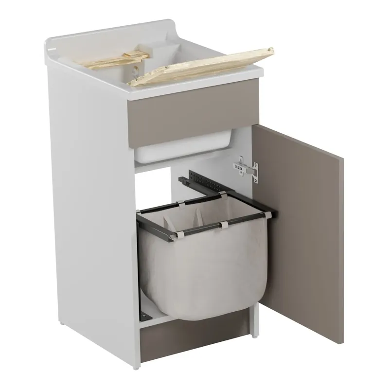 Lavatoio Colavene 45X60cm Jollywash con cesto portabiancheria corda Must-Have