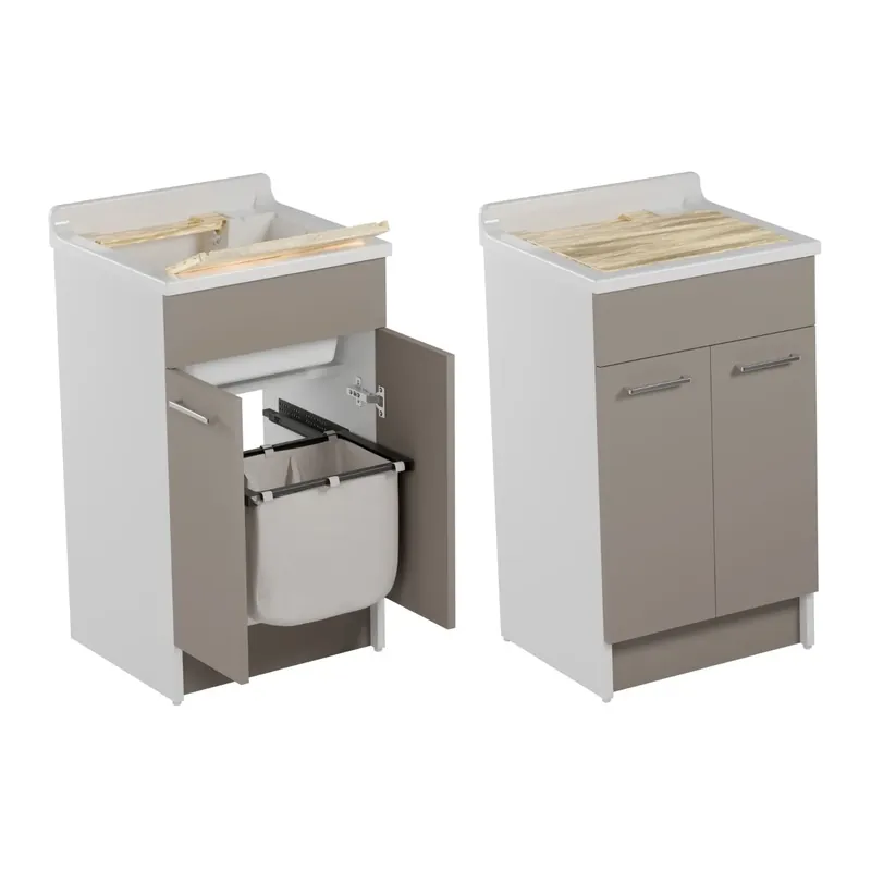 Lavatoio Colavene 50x50cm Jollywash con cesto portabiancheria corda Korting