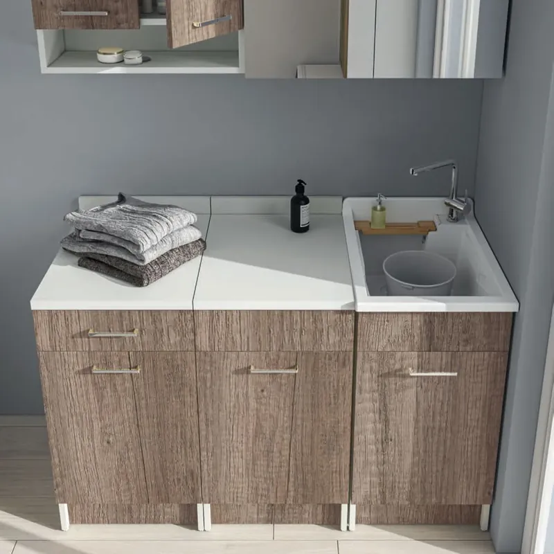 Lage Kosten Mobile con lavatoio 45x50x86h cm Swash Colavene Rovere primitivo