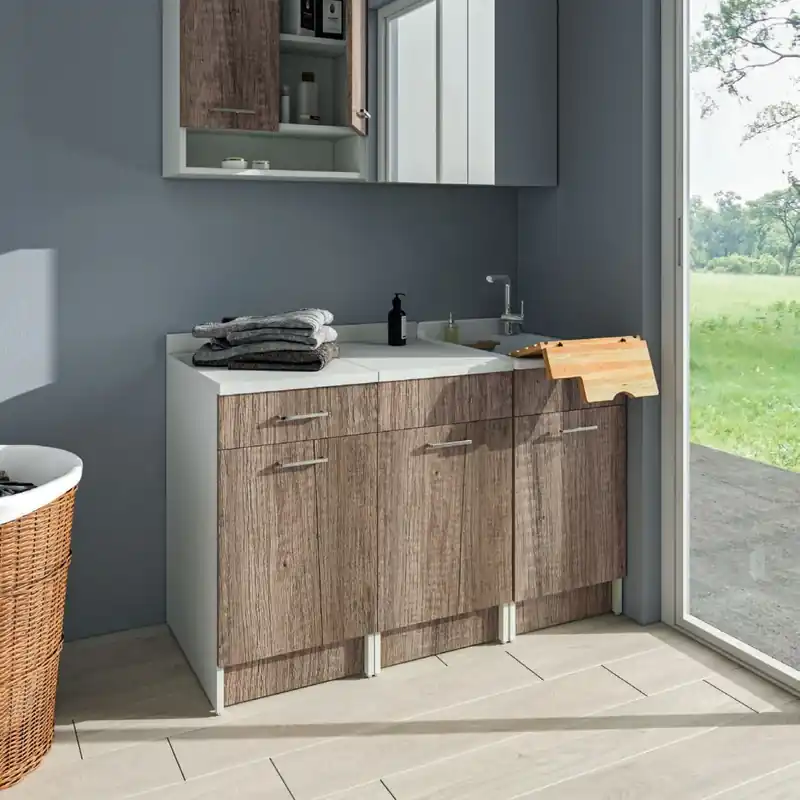 Mobile con lavatoio 50x45x86h cm Swash Colavene Rovere Primitivo Exclusieve Aanbieding