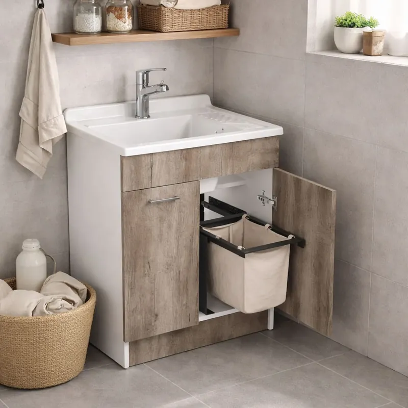 Bestel Nu Lavatoio 75x50x86h cm Lindo Colavene Rovere Primitivo