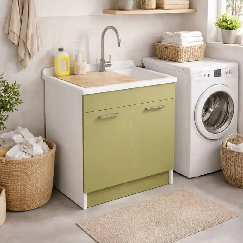 Voordeelprijs Lavatoio 75x50x86h cm Lindo Colavene Verde SENZA CESTO PORTABIANCHERIA