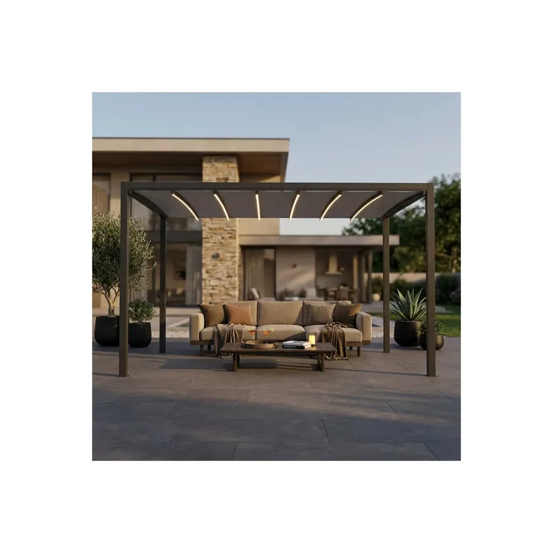 Betaalbaar Pergola 3x4 mt con led e copertura retrattile motorizzata