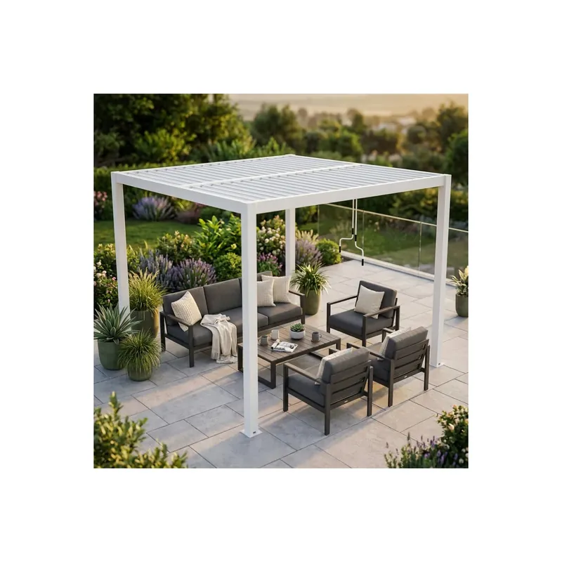 Favoriet Pergola bioclimatica 3x4 mt bianca con copertura a lamelle frangisole