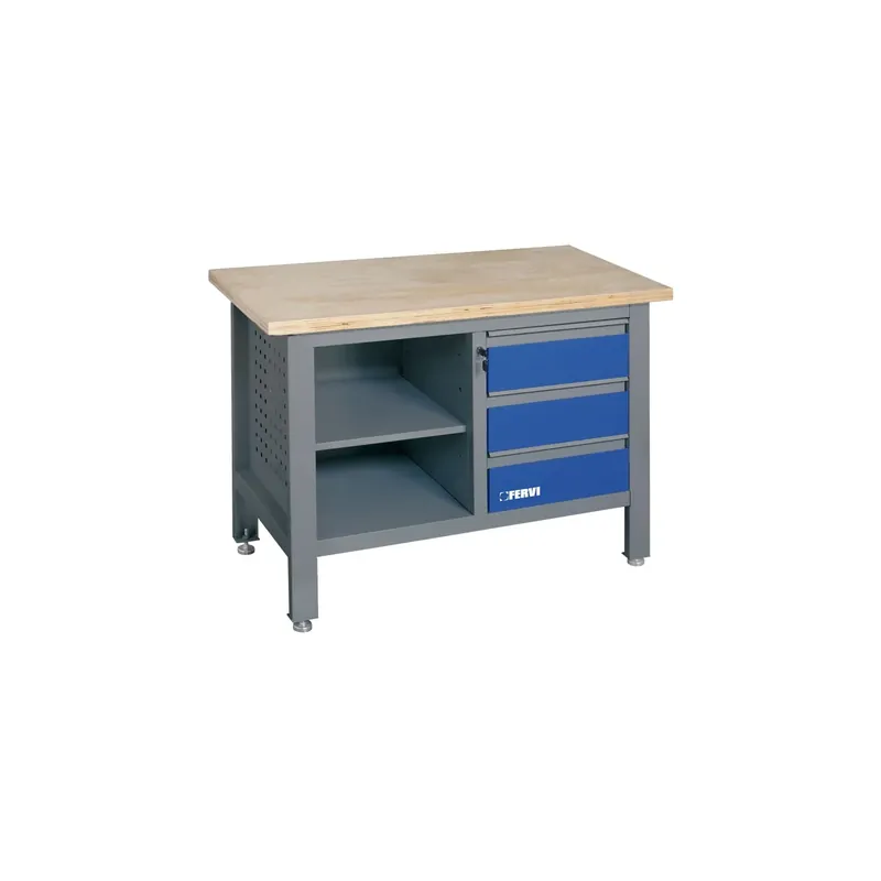Gecertificeerd Banco da lavoro in kit di montaggio B009/A1 Fervi 1445x675x615 h mm