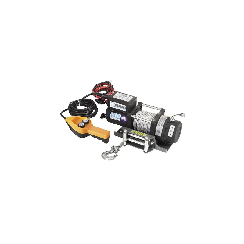 Argano elettrico a 12V in corrente continua 0630/2200 Fervi 400x340x220 h mm Voordeelprijs