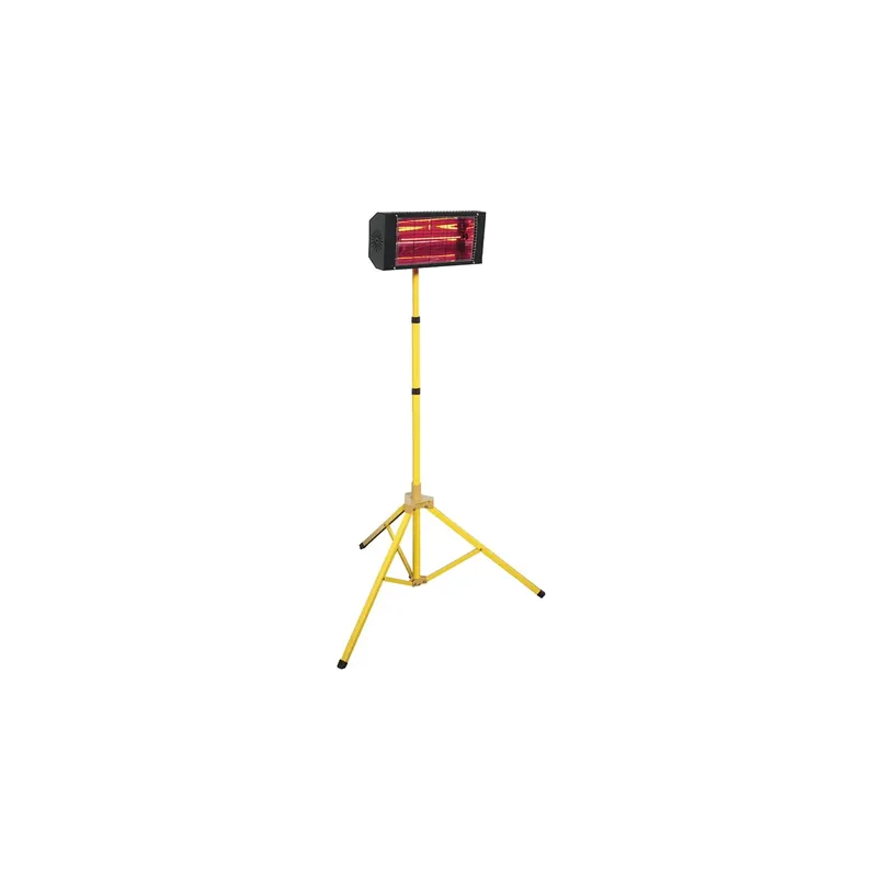 Riscaldatore elettrico a raggi infrarossi con treppiede FERVI 230 V - 1,3 kW cavo 3 m Direct Beschikbaar