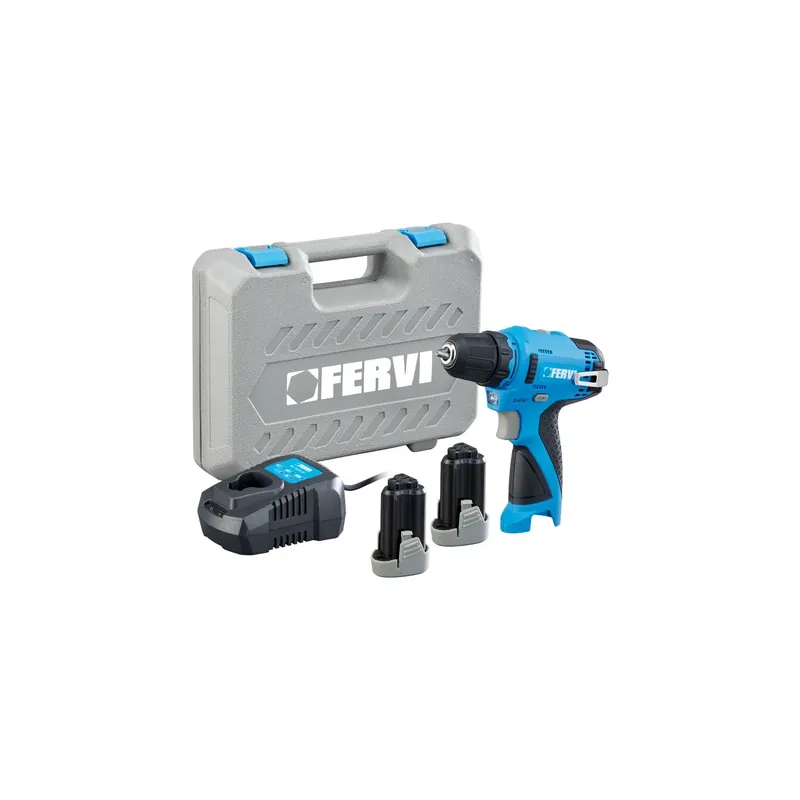 Flitsaanbieding Trapano avvitatore 12V FERVI 19 / 30 Nm 0,8 - 10 mm acciaio Max 10 mm legno Max 28 mm