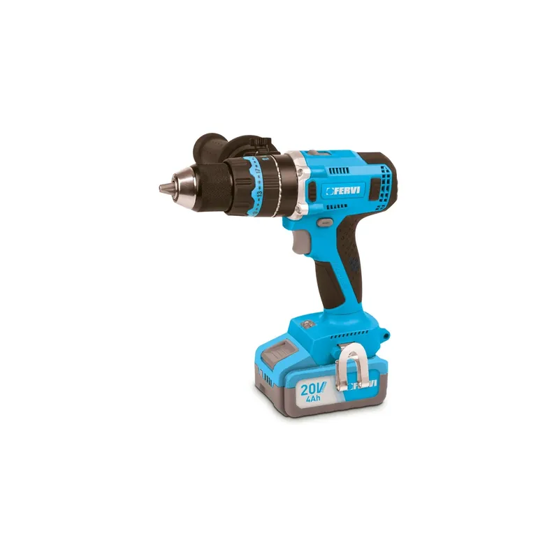 Hete Deal Trapano a percussione 20V FERVI 1,5 - 13 mm cemento Max 16 mm acciaio Max 13 mm 70 / 75 Nm