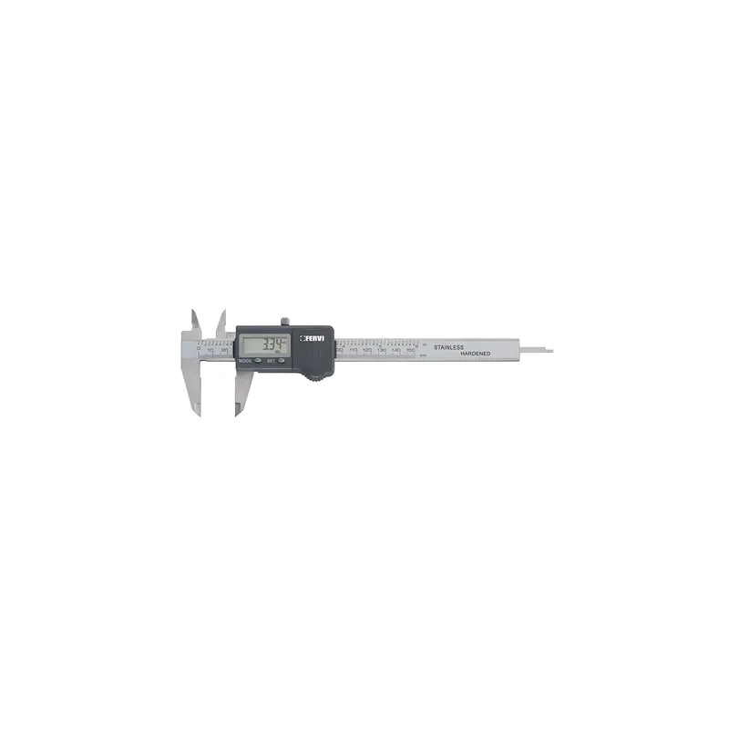 Calibro elettronico digitale inox FERVI C031/150 0÷150 mm 0÷6" Koop Online