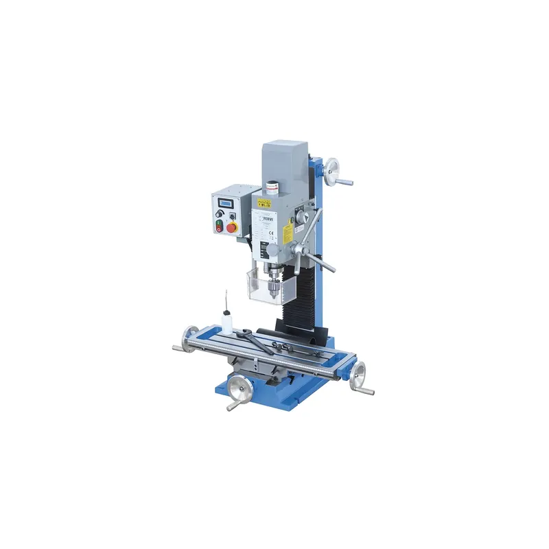 Koop Online Trapano fresa da banco ad ingranaggi FERVI T059/28V con foratura Ø 28 mm e capacità di fresatura con fresa a inserti Ø 63 mm
