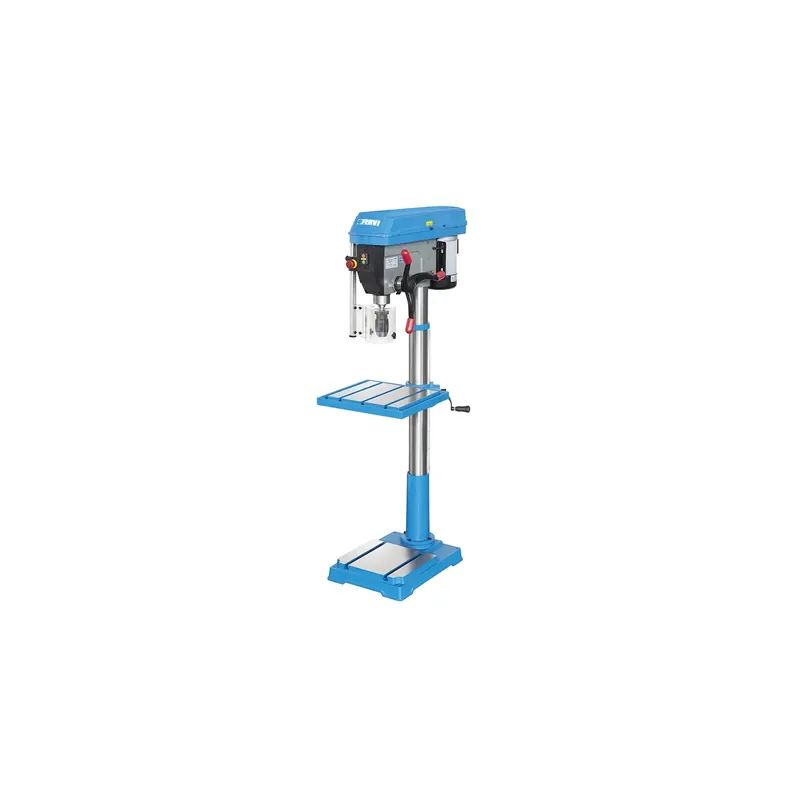 Trapano a colonna con trasmissione a cinghia FERVI 0754/230V con foratura Ø 20/28/32 mm Flitsaanbieding