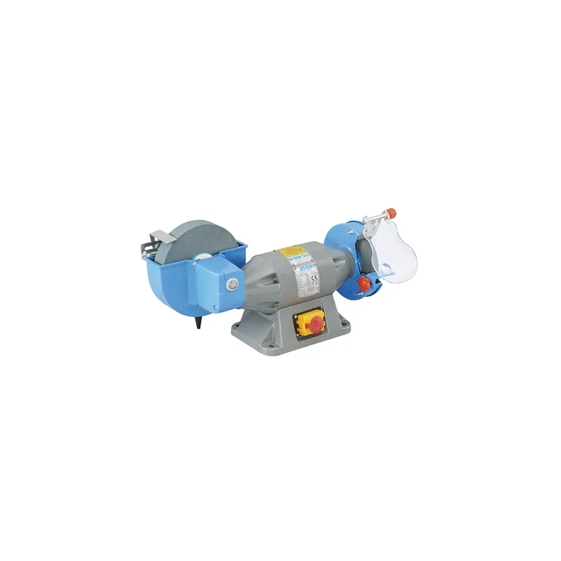 Smerigliatrice combinata FERVI 0377 con motore 230 V 50 Hz 0,52 kW e mola a secco 2950 rpm - Ø 150 x 20 x 16 mm GR80 Voordeelprijs