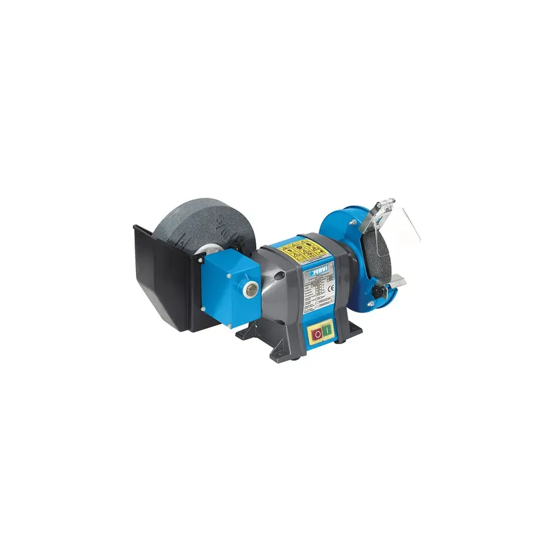 Smerigliatrice combinata da banco FERVI 0503 con motore 230 V 50 Hz 350 W e mola a secco 2950 rpm - Ø 150 x 20 x 12,7 mm GR80 Express Levering