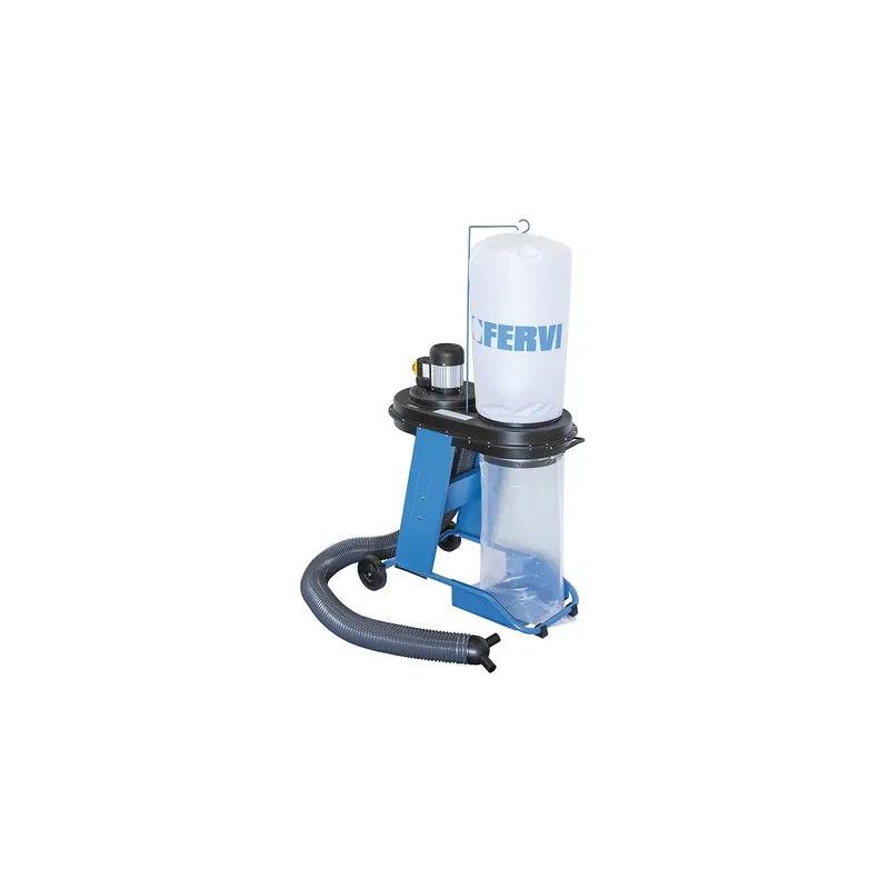 Lage Prijs Aspiratore per trucioli carrellato FERVI 0507 con capacità filtrante 5 micron, motore 2840 rpm e portata d’aria 900 m³/h